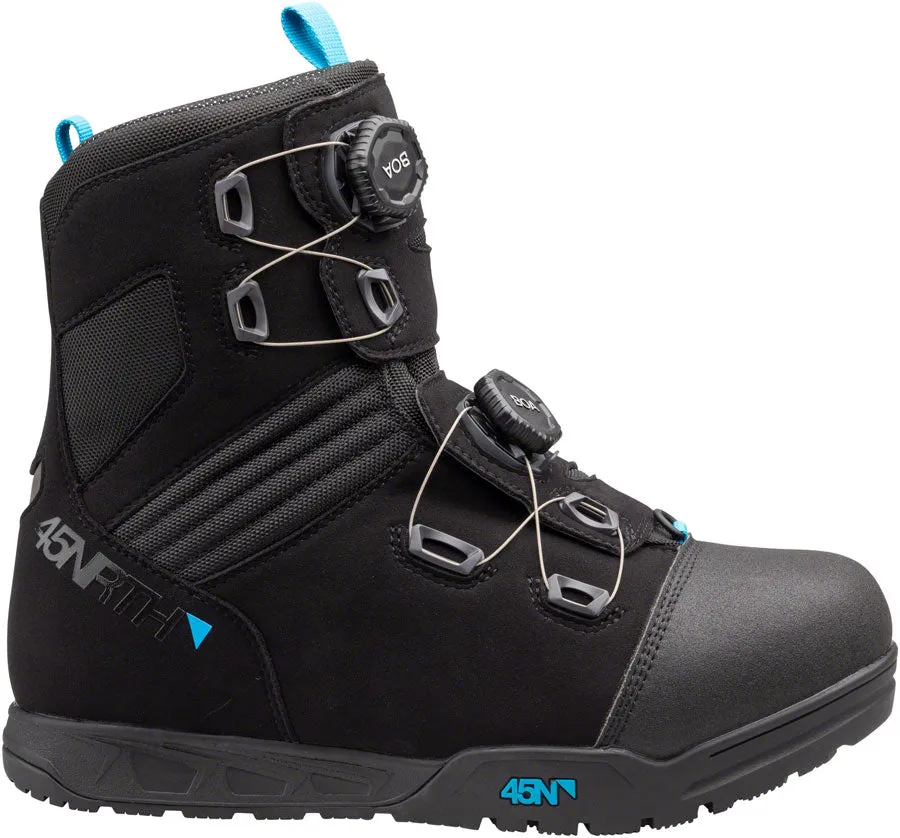 45NRTH Wolfgar Cycling Boot - Black/Blue, Size 43