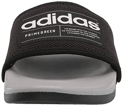 adidas Unisex Adilette Comfort Slide Sandal, Core Black/White/Grey, 5 US Men