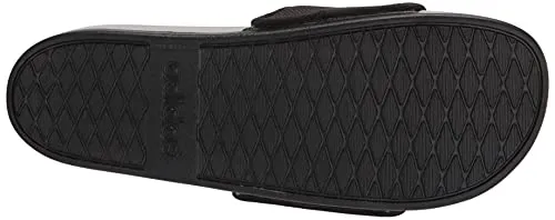 adidas Unisex Adilette Comfort Slide Sandal, Core Black/White/Grey, 5 US Men