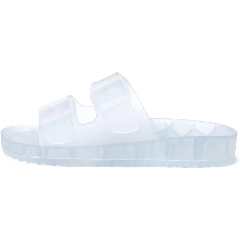 Adjustable Double Buckle Comfy Slides