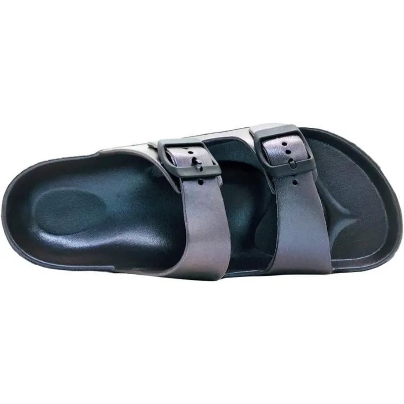 Adjustable Double Buckle Comfy Slides