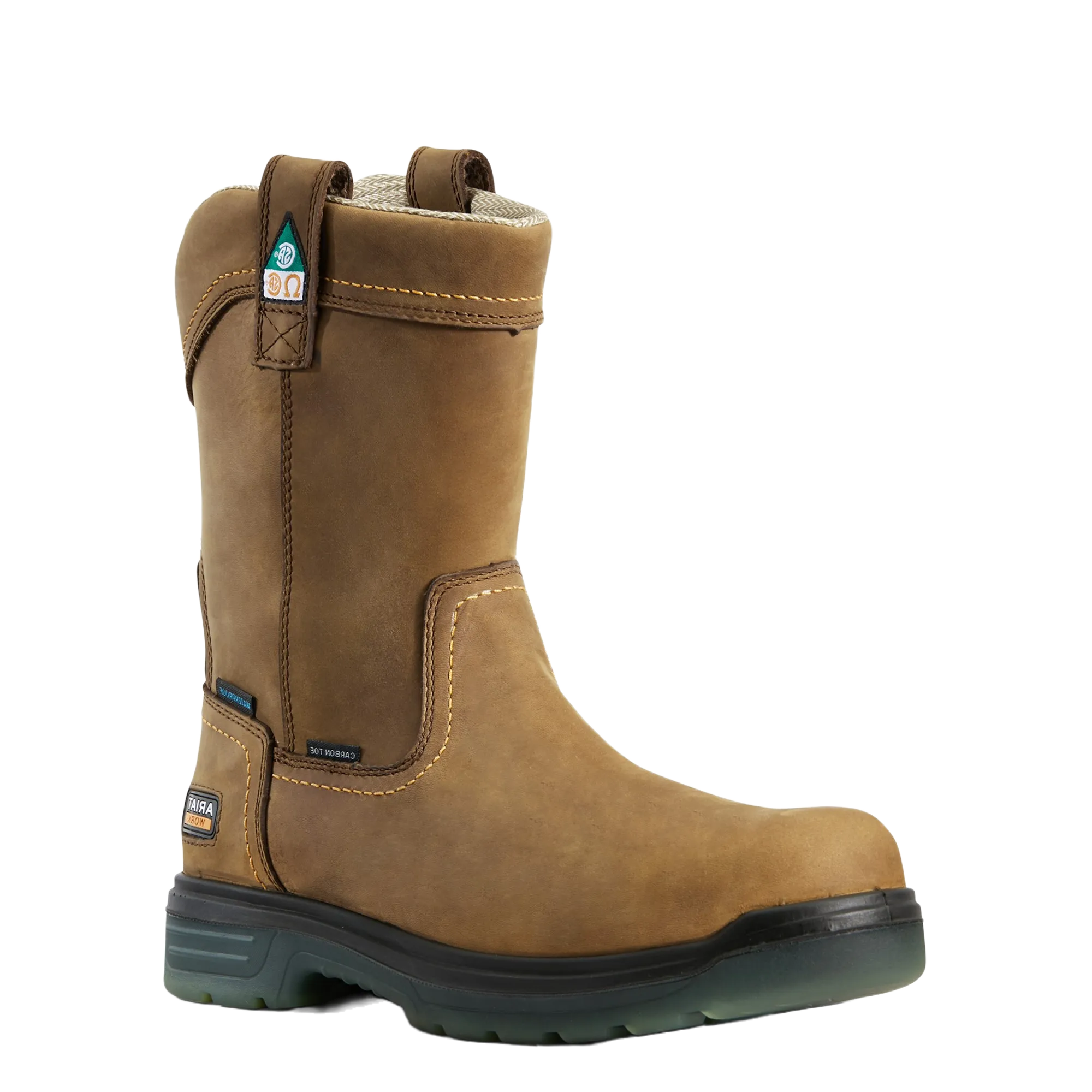 Ariat Men's Turbo Pull On Aged Bark Brown Work Boot 10029138