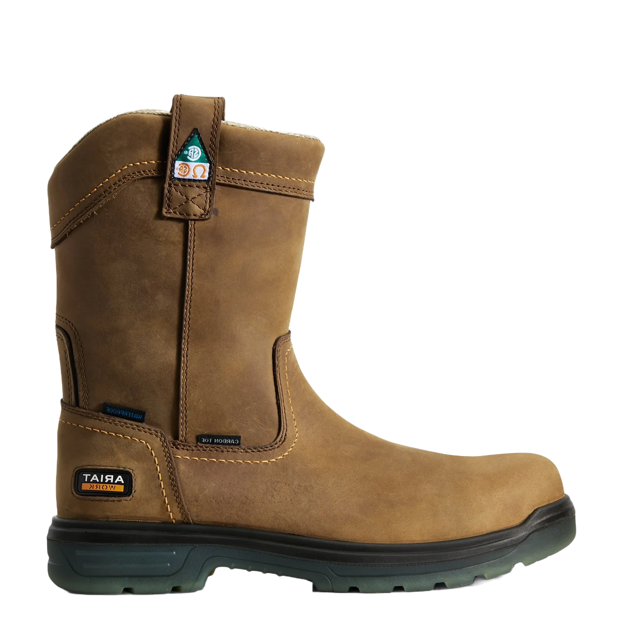 Ariat Men's Turbo Pull On Aged Bark Brown Work Boot 10029138