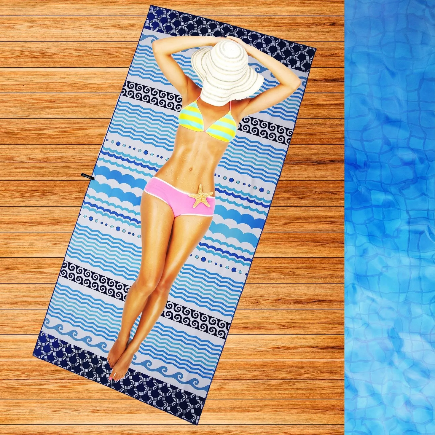 Beach Towel - Waves (78x35 inches)