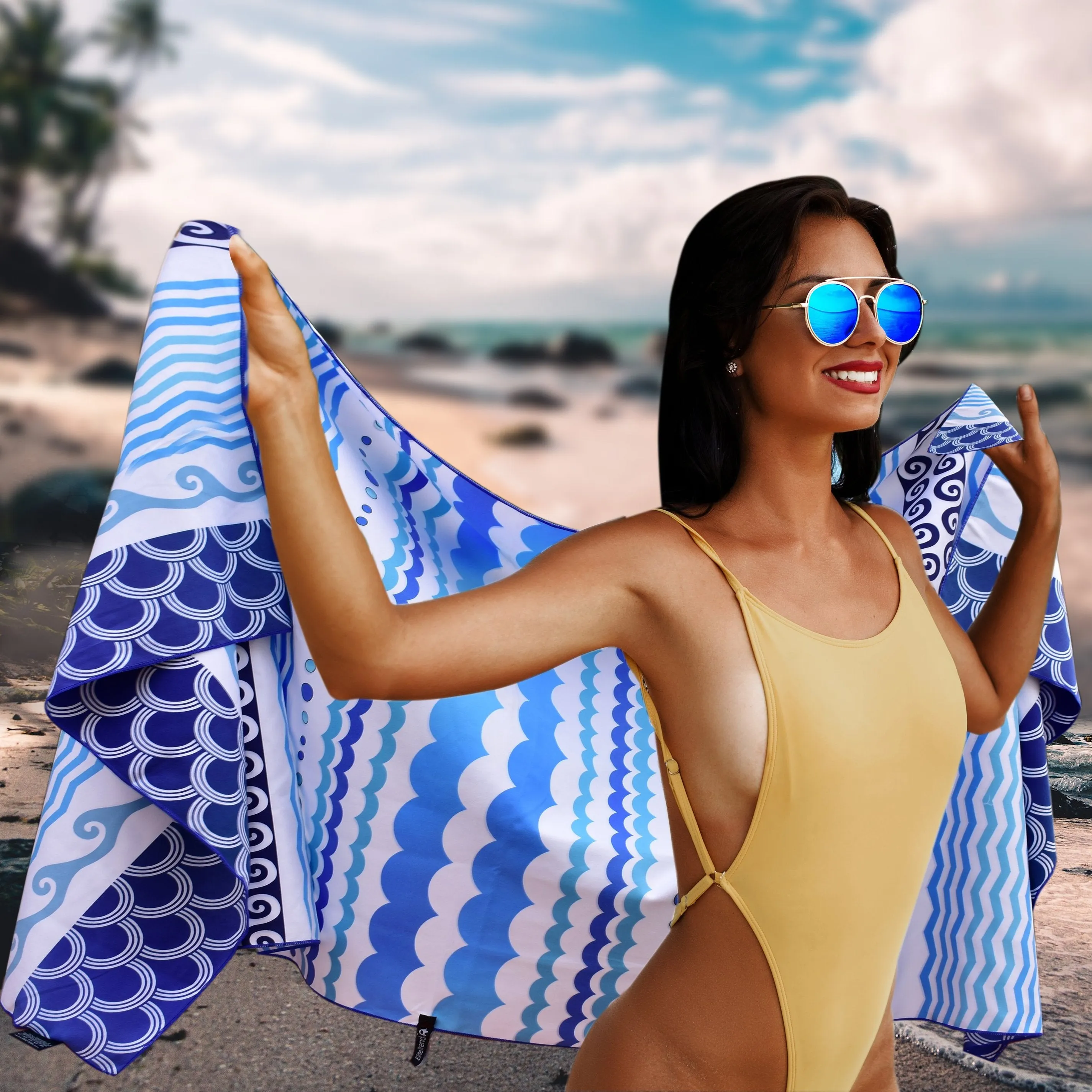 Beach Towel - Waves (78x35 inches)