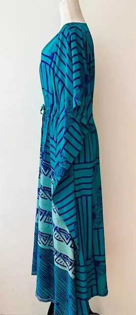 Beautiful Classic Handmade Caftan. Lounging, Beach or Pool Perfect. (Navy)