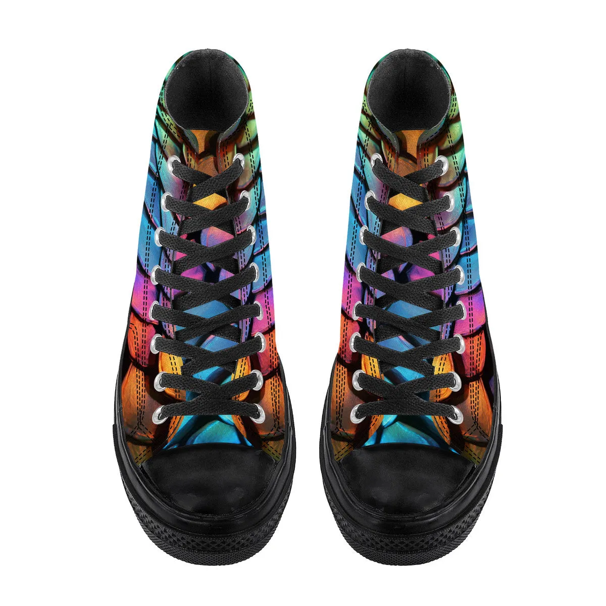 Call of the Dragon High Top Canvas Shoes - Black