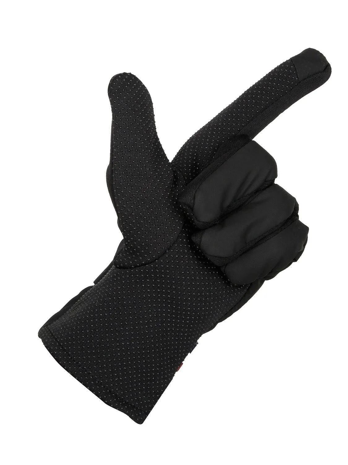 FabSeasons Unisex Solid Winter Black Gloves with Fleece cloth