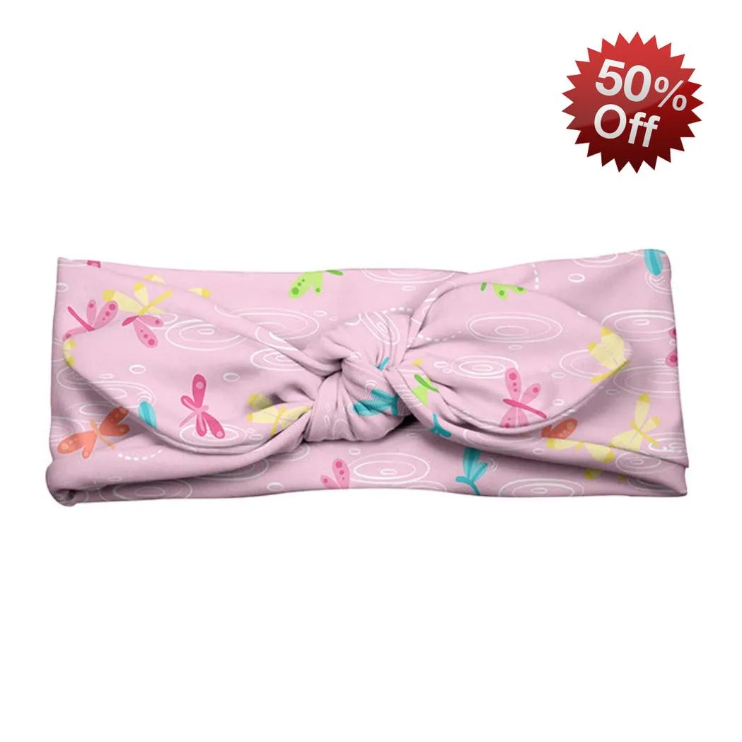 Green Sprouts | Headband Swim & Sun - Light Pink Dragonfly Pond - 3mo 