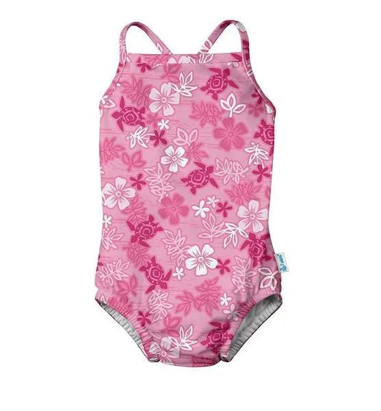 iPlay One-Piece Swimsuit with Built-in Reusable Absorbent Diaper 4T