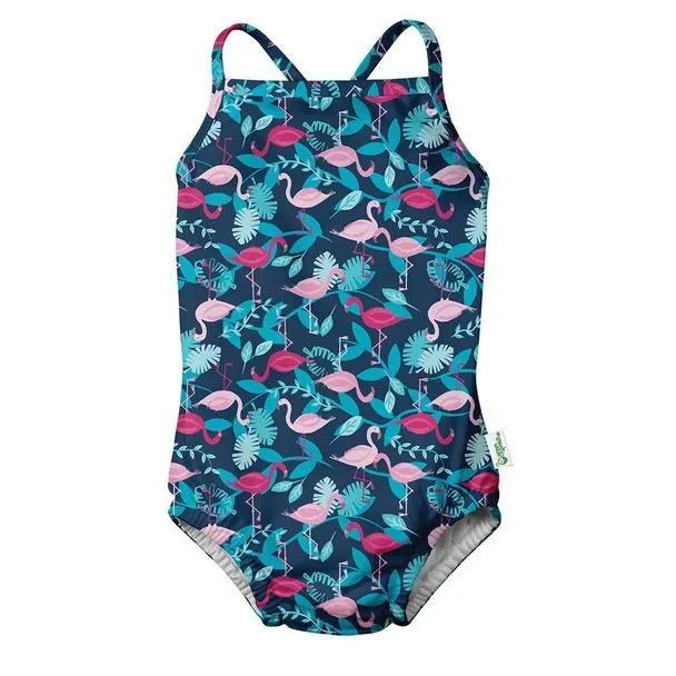 iPlay One-Piece Swimsuit with Built-in Reusable Absorbent Diaper 4T
