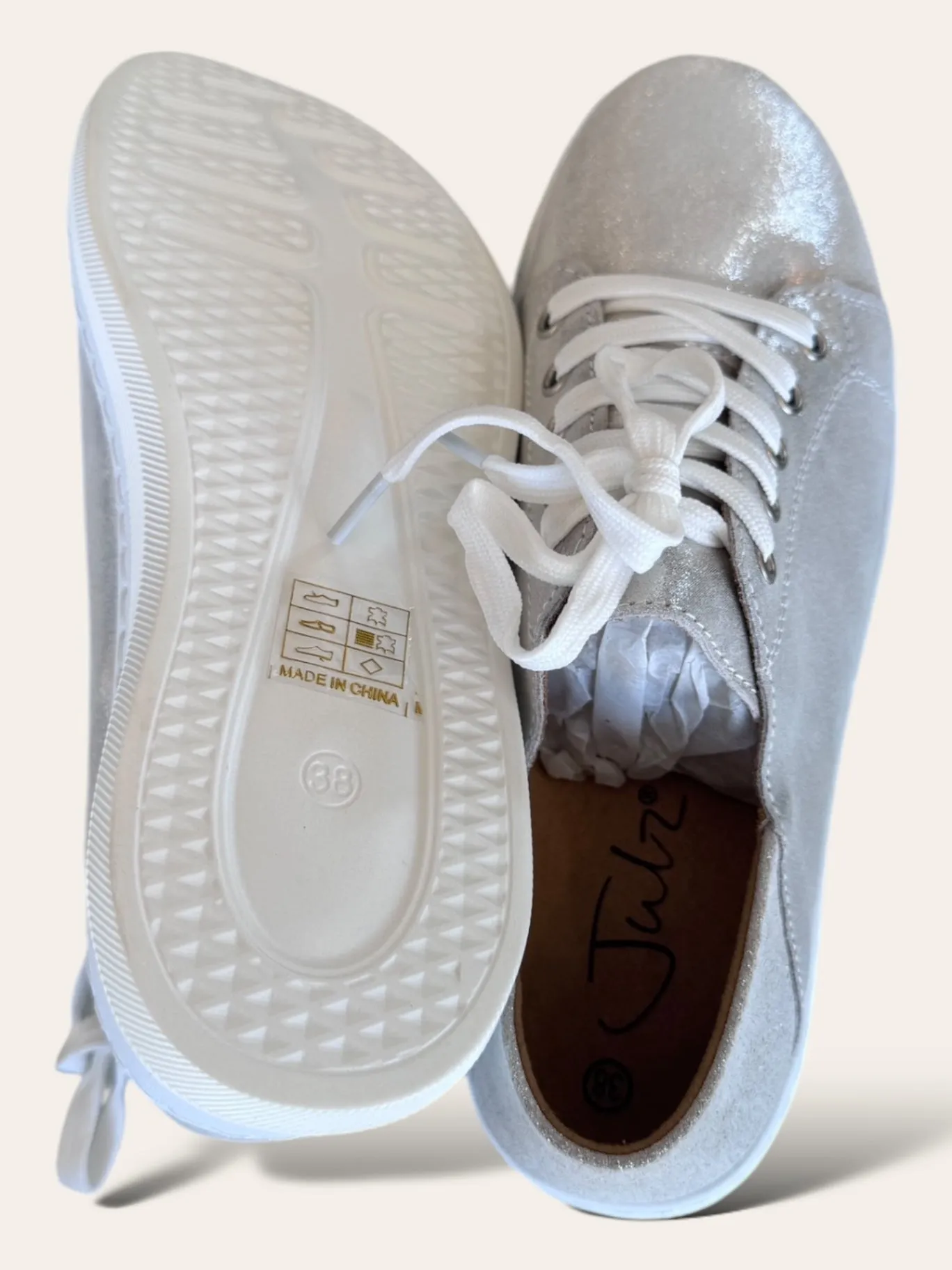 Julz Nadine Silver Sneakers 38