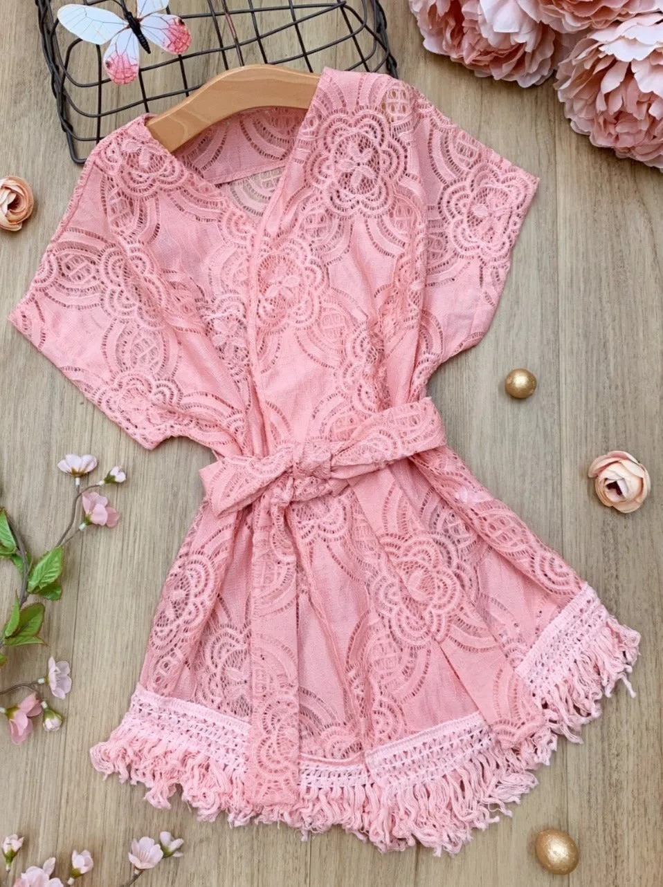 Lace Swim Cover-Up Kimono