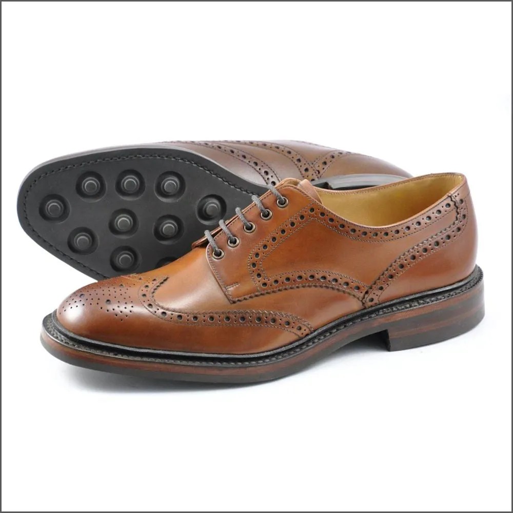 Loake Chester Mahogany Brogue Shoe Rubber Sole--