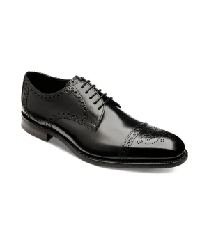 Loake Eldon Leather Shoes - Black Polished Leather