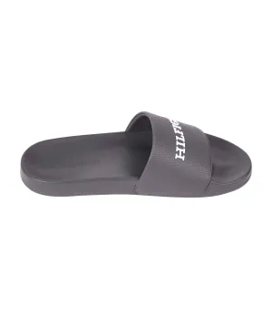 Men's Embossed Pool Slide Dark Ash