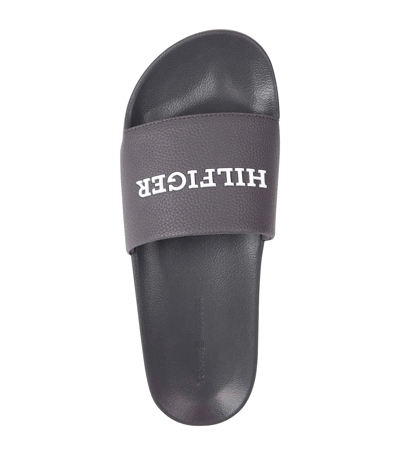 Men's Embossed Pool Slide Dark Ash