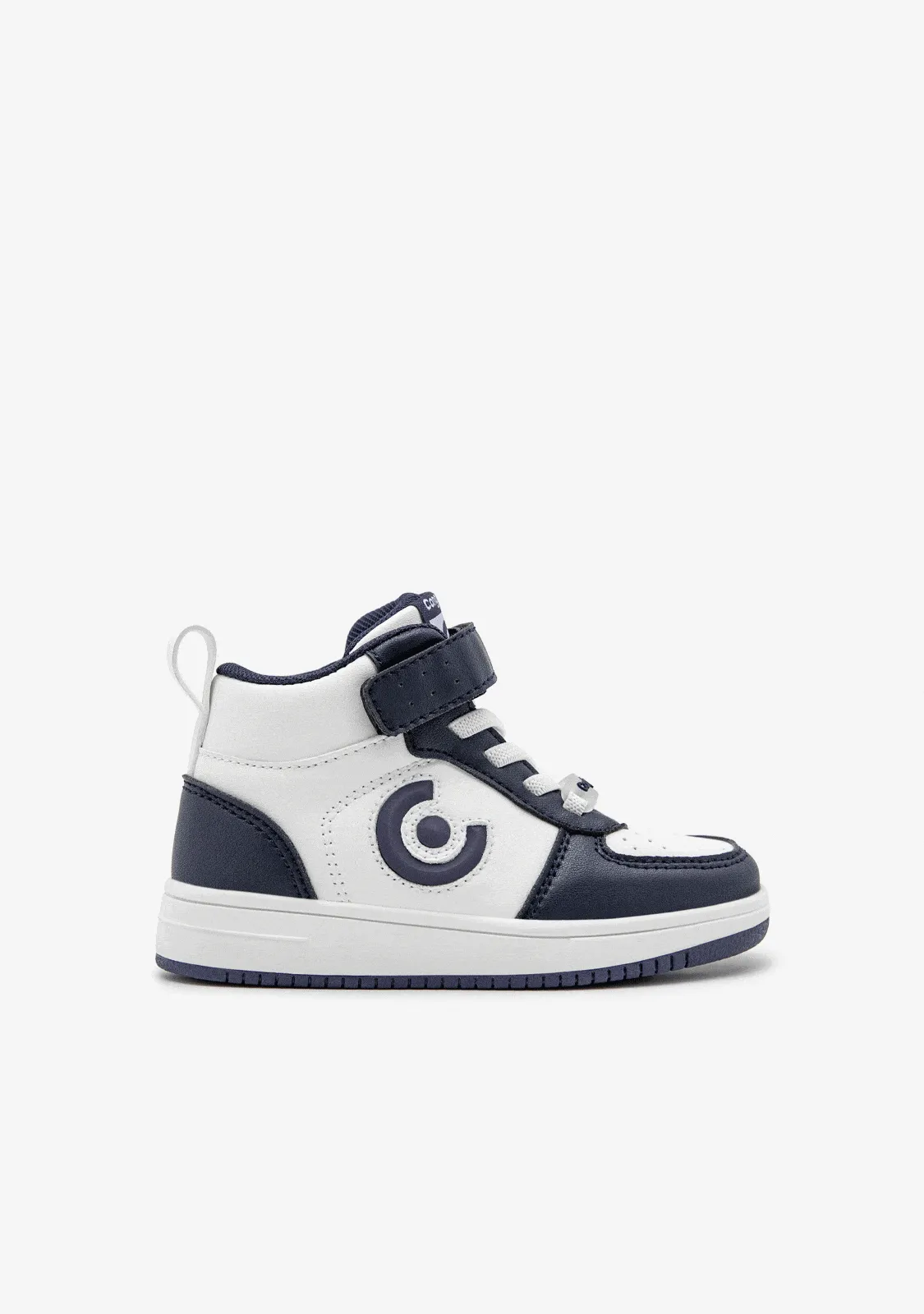 Navy Logo with Lights High Top Sneakers