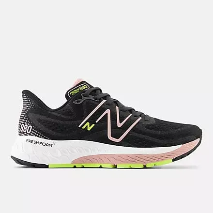 New Balance Women's 880v13 Running Shoes- Black/Pink