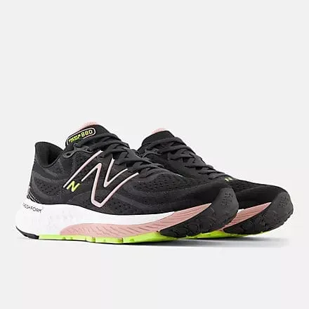 New Balance Women's 880v13 Running Shoes- Black/Pink