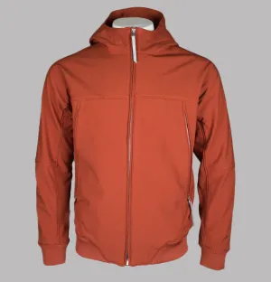 Pretty Green Cyclone Soft Shell Hooded Jacket Orange