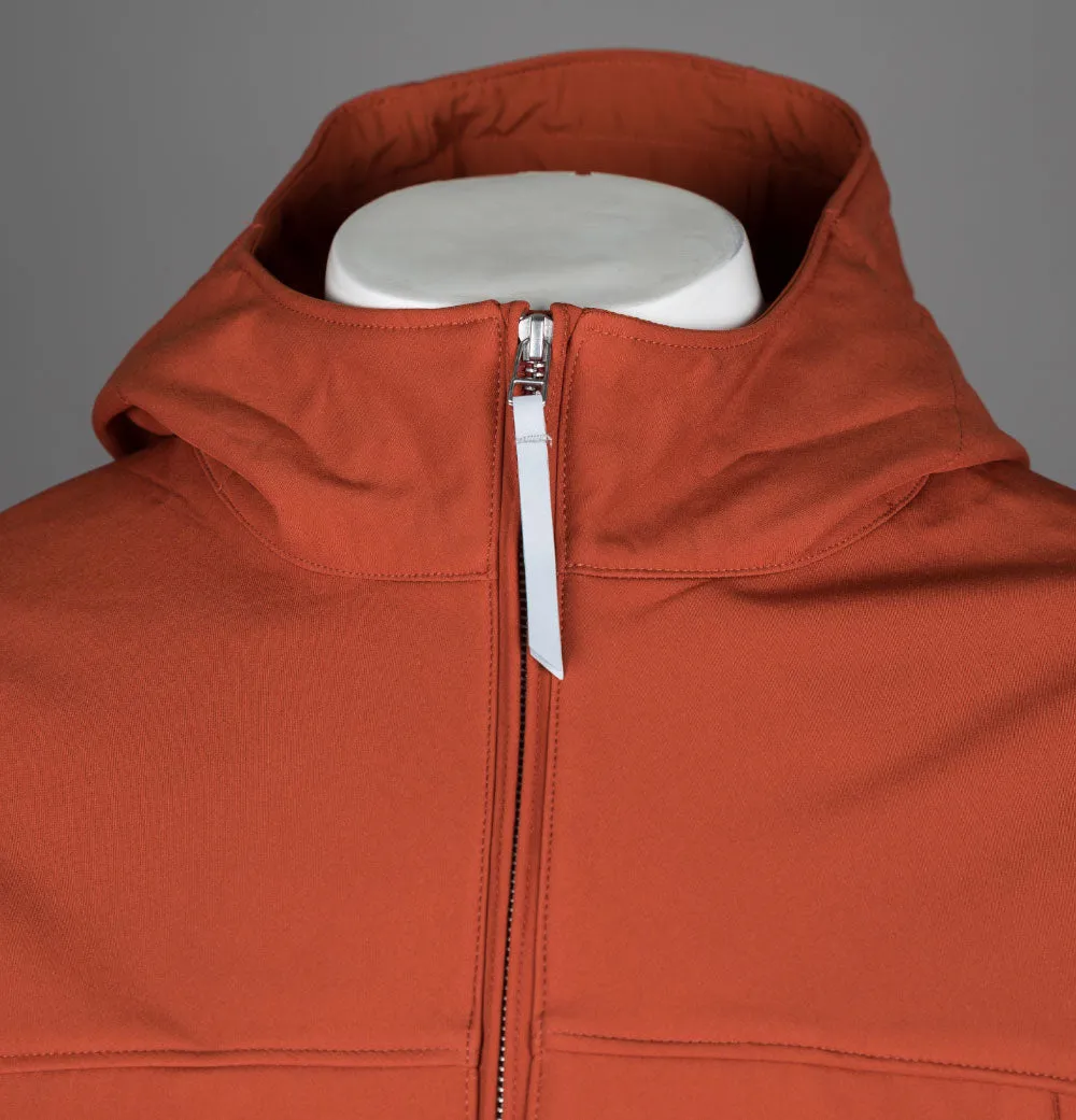 Pretty Green Cyclone Soft Shell Hooded Jacket Orange