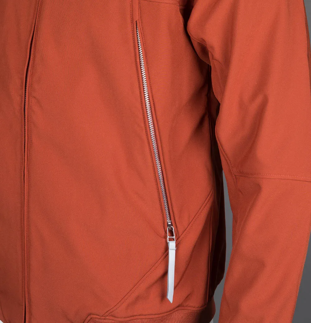Pretty Green Cyclone Soft Shell Hooded Jacket Orange