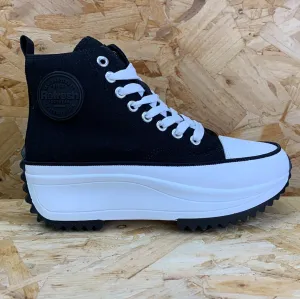 Refresh Womens Fashion High Top Trainers - Black