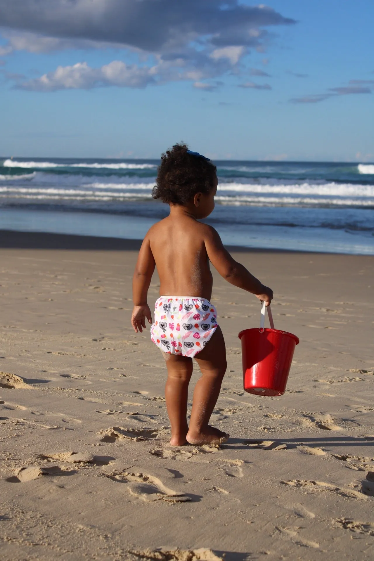 Reusable Swim Nappy- Pink Koala LARGE