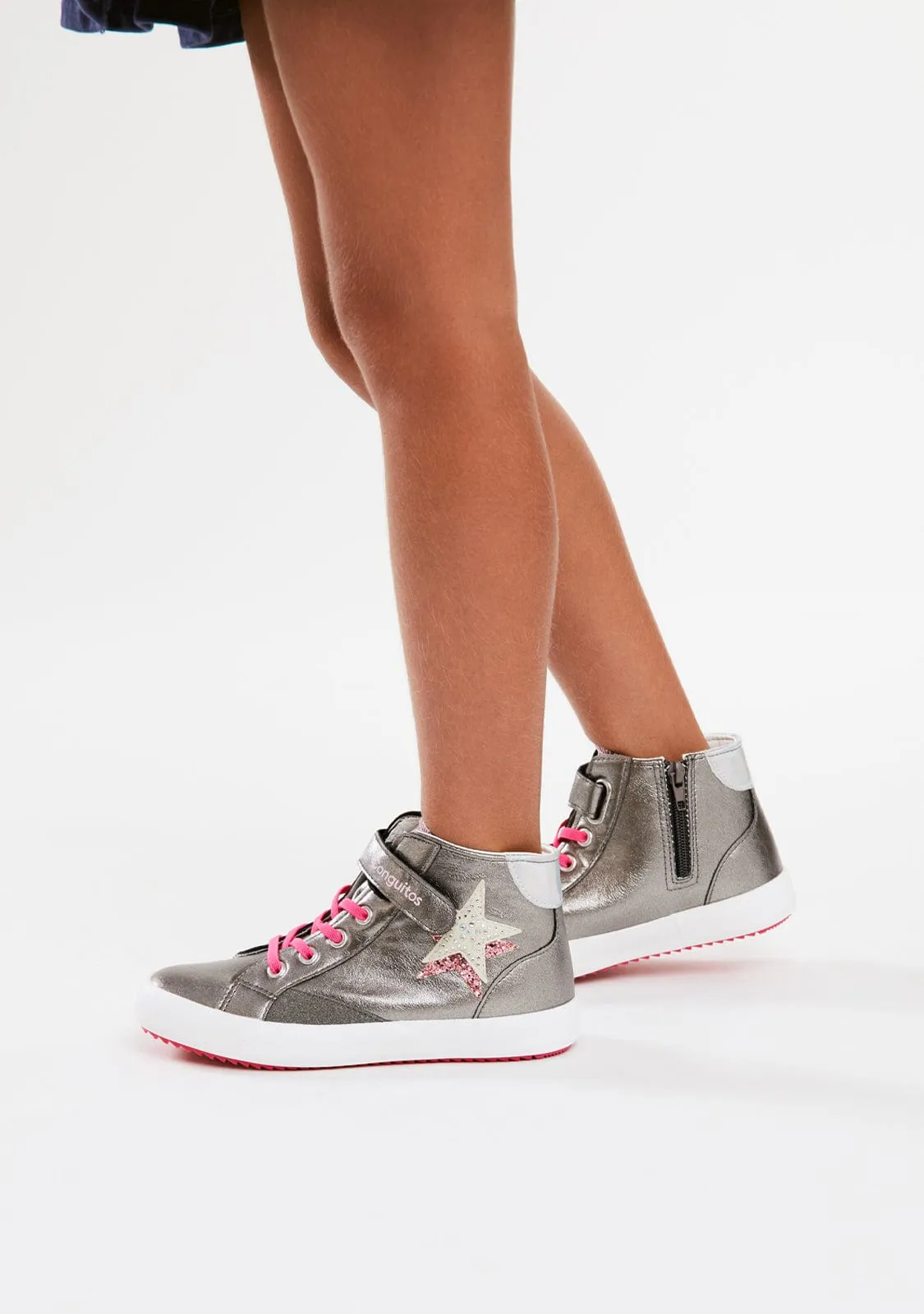 Silver Star High Top Sneakers