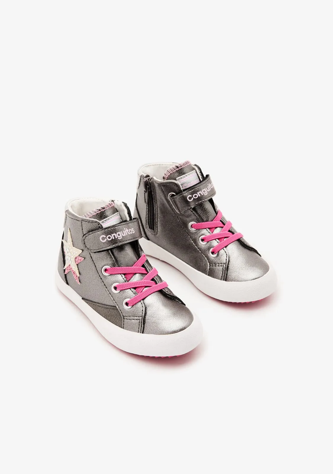 Silver Star High Top Sneakers