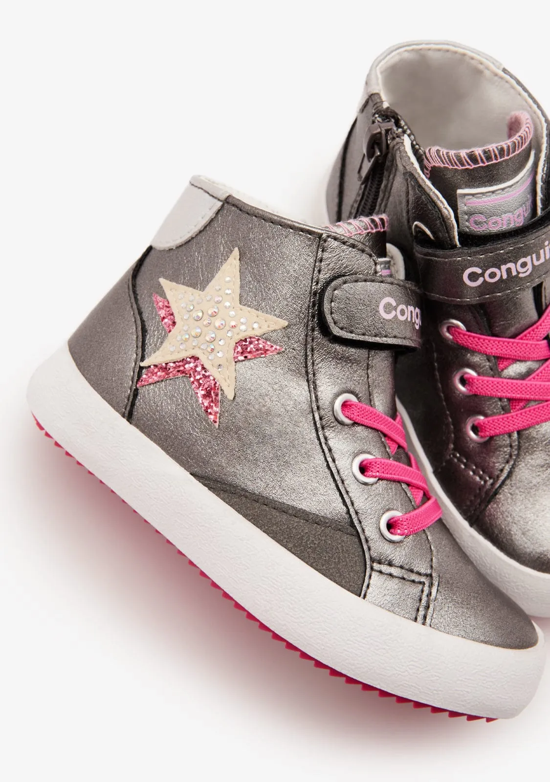 Silver Star High Top Sneakers