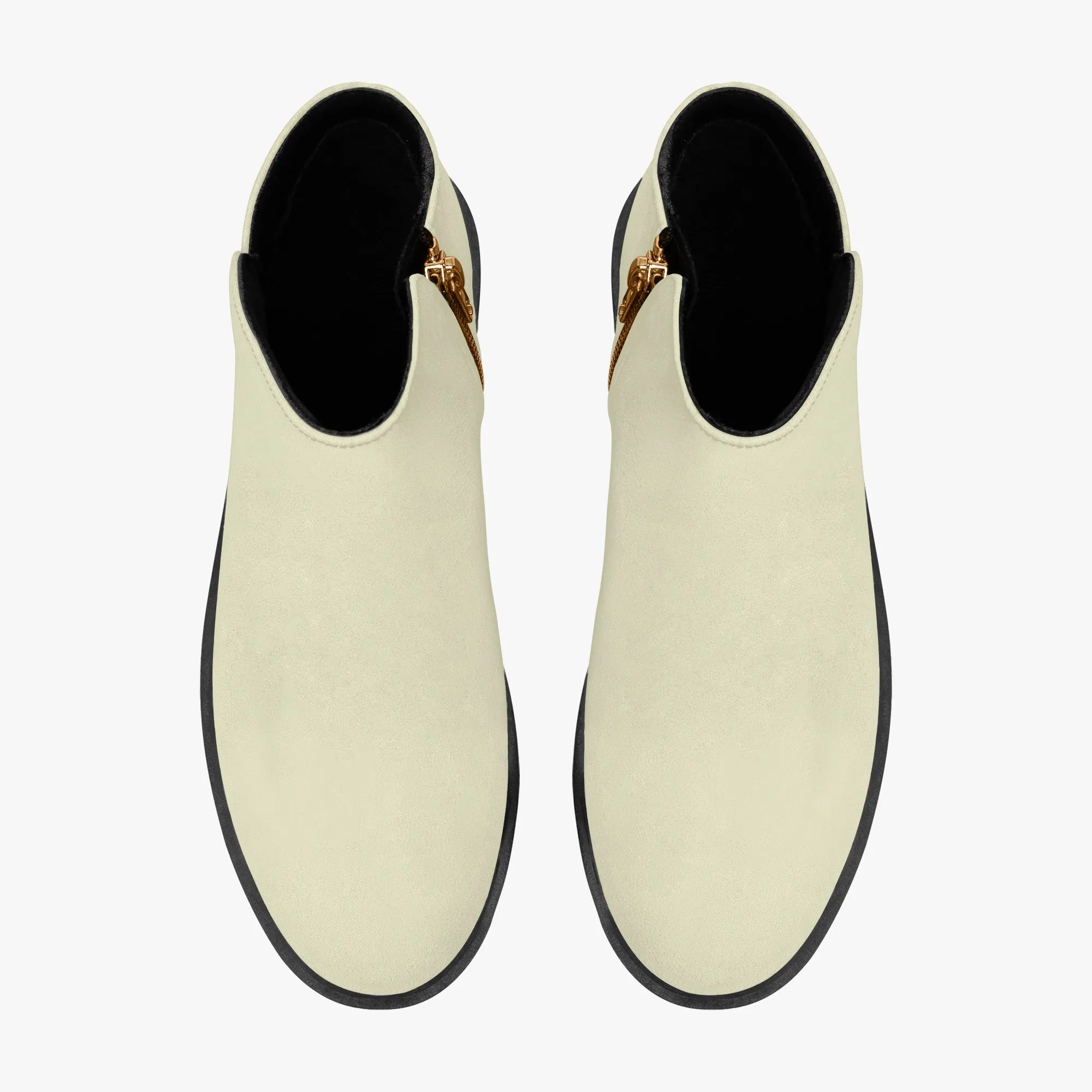 Sixty Eight 93 Logo Black Creme Suede Zipper Boots