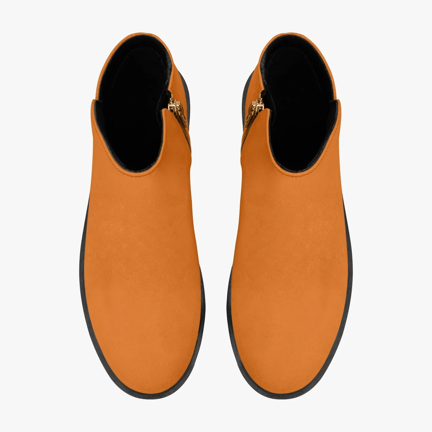 Sixty Eight 93 Logo White Orange Suede Zipper Boots
