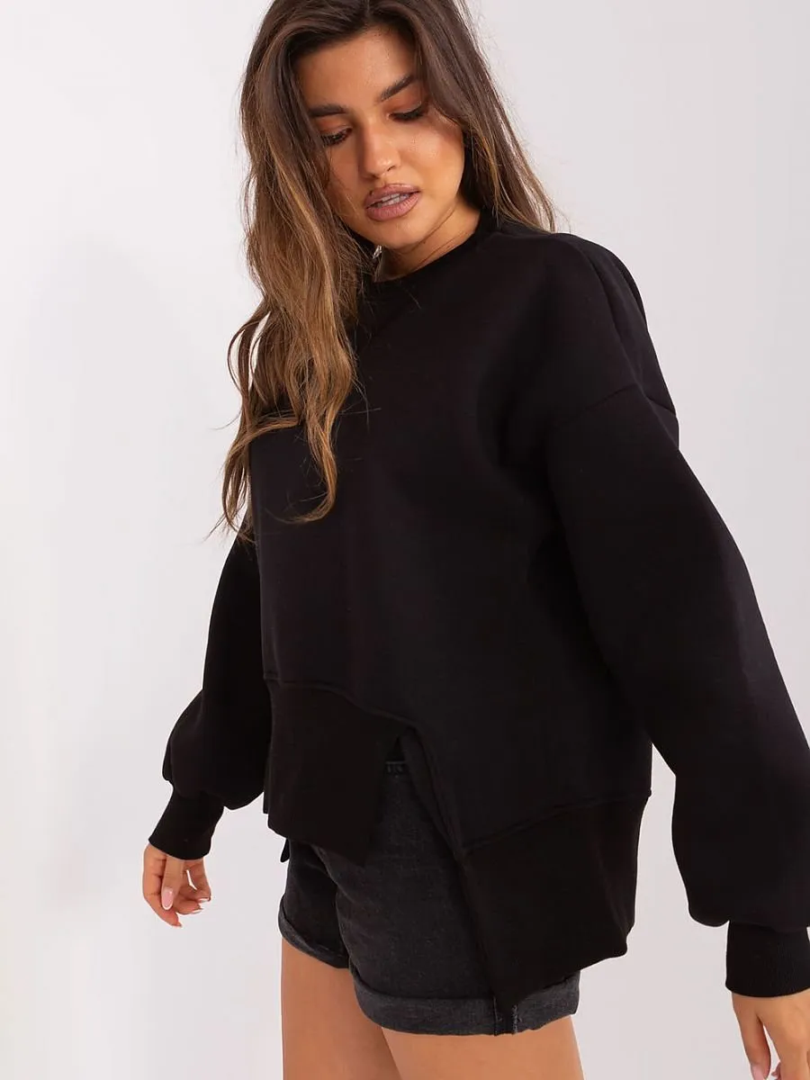 Sleek & Snug: Fashionable Everyday Black Sweatshirt