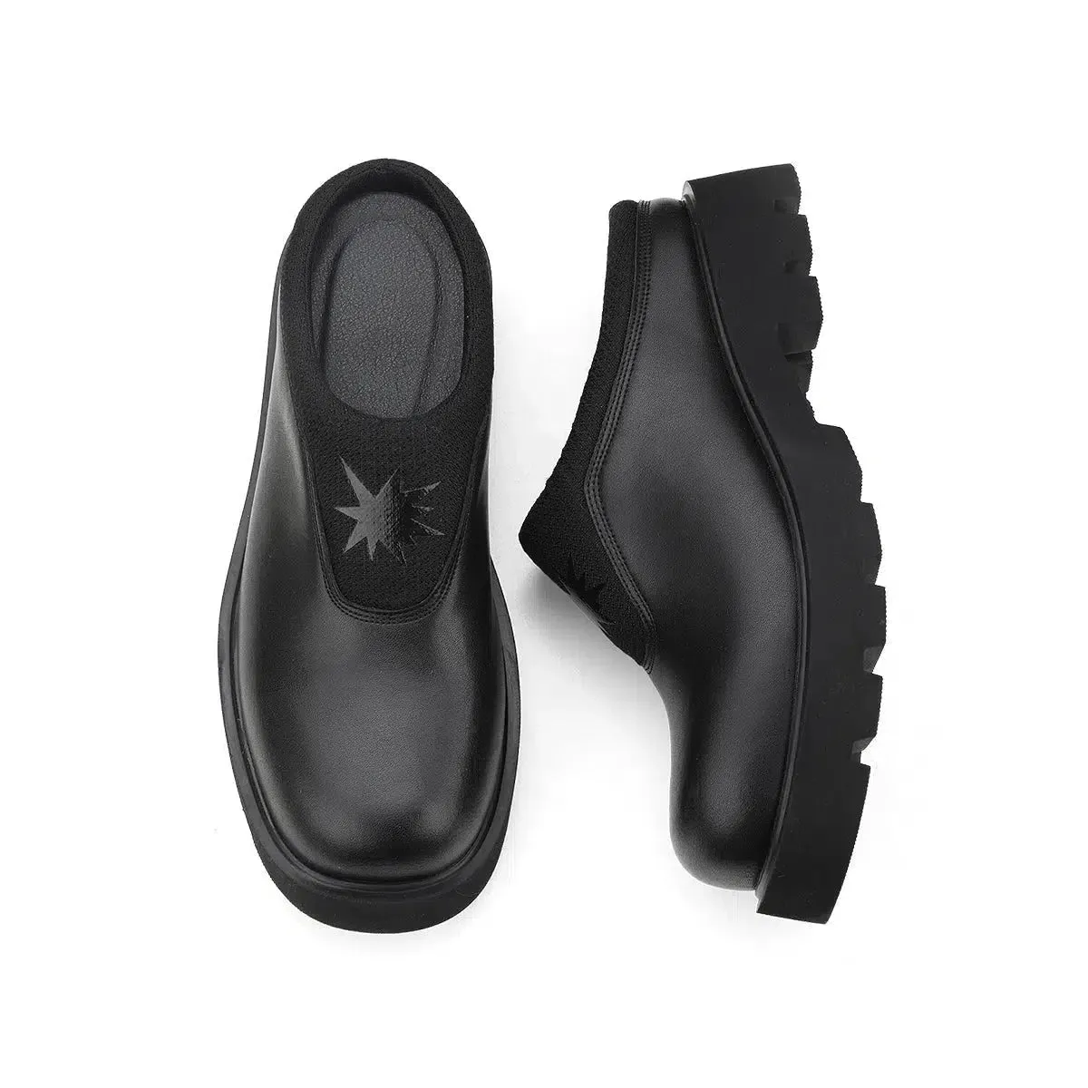 Thick-soled Slip-On Crocs with Star Design