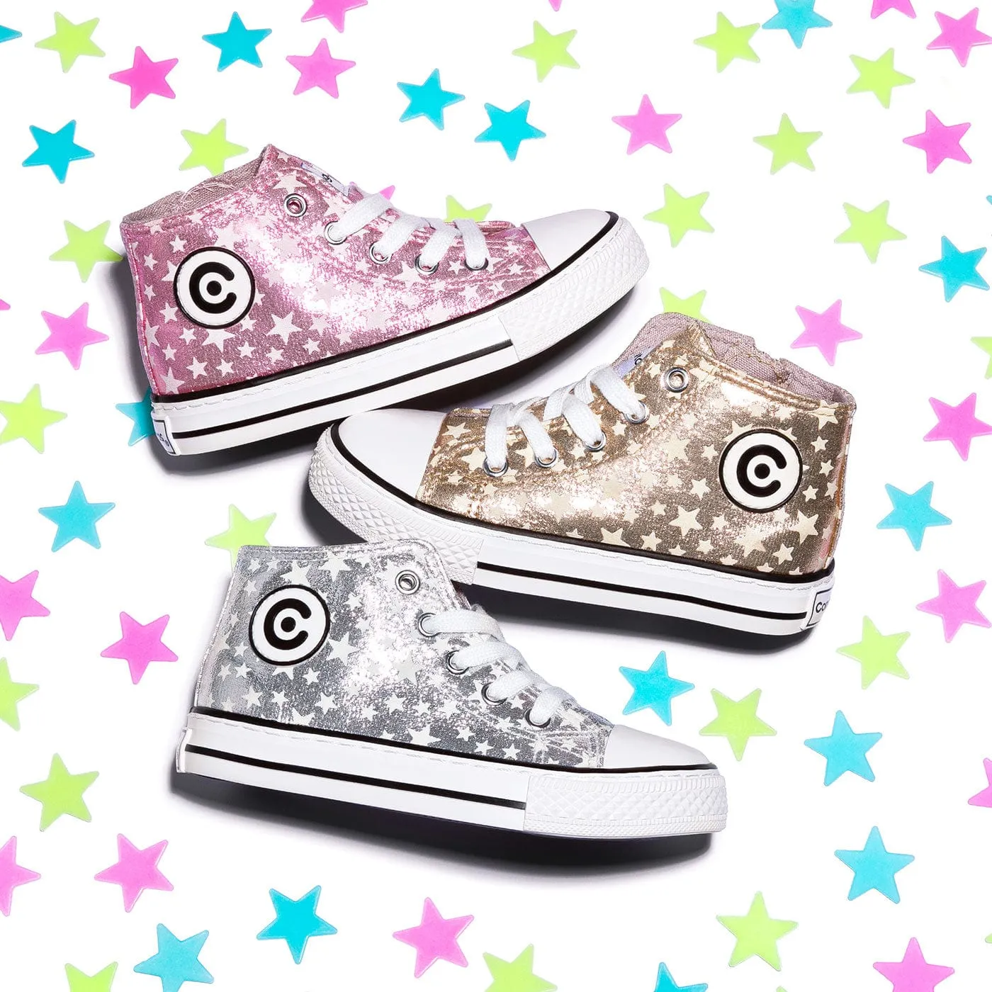 Unisex Pink Glows in the Dark Hi-Top Sneakers